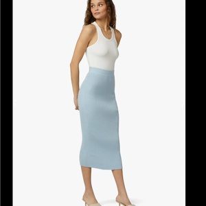 NWT Favorite Daughter baby blue Lena ribbed skirt